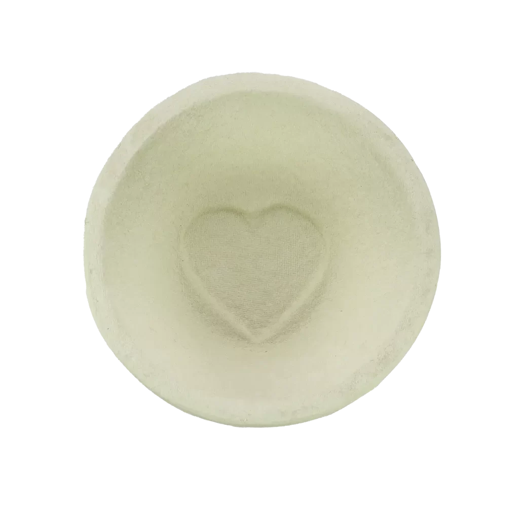 Woodpulp Banneton round with heart for bread 750g Woodpulp Banneton round with heart for bread 750g